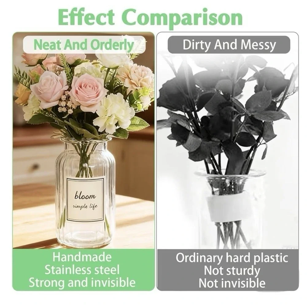 Flower Arranger‎ Holder, Floral Arrangement Holder Bouquet Twister Reusable Gold